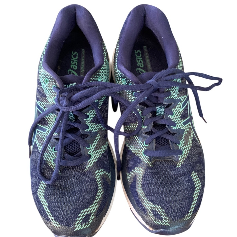 ASICS Gel Nimbus 20 Women's Navy Green Running Shoes Sz 7